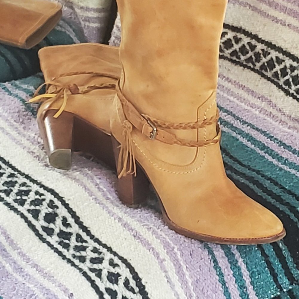 Ralph Lauren Collection Size 7 Made In Italy Leather Boots